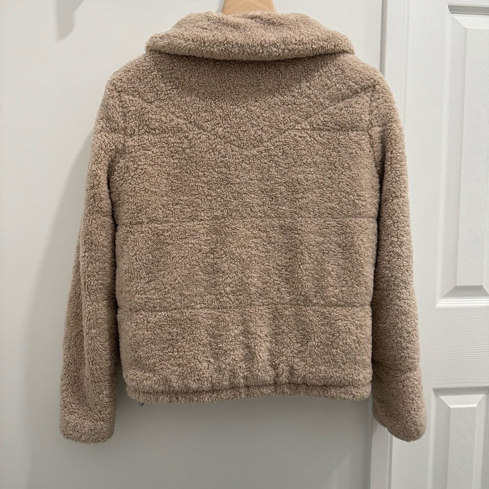 Lucky Brand Tan Teddy Zip Up Jacket - Size XS - Picture 13 of 15
